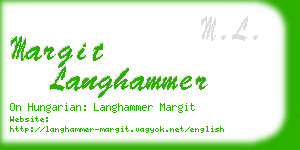 margit langhammer business card
